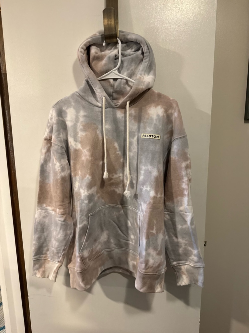 Peloton Downtown Tie-Dye Hoodie Multicolor Acid Wash Design Size Medium